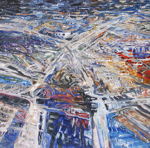 Stéphane Olivier - Painting - Above 2