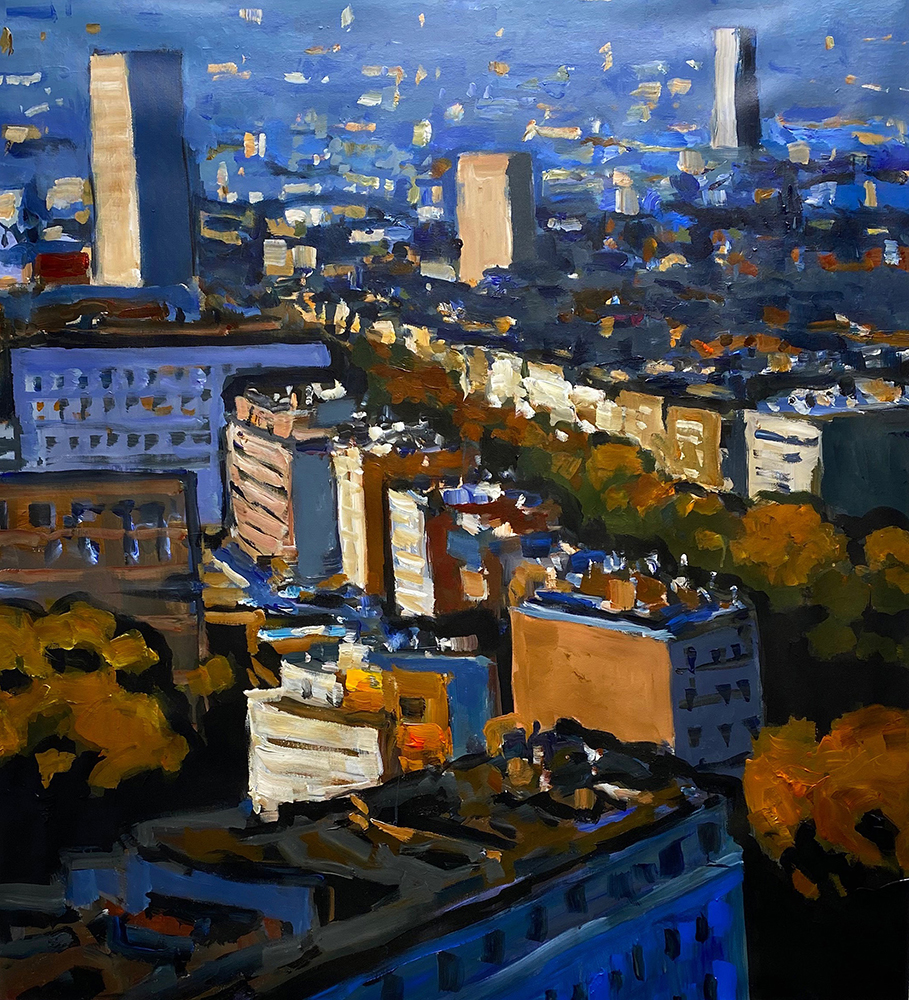 Stéphane Olivier - Painting - Avenue Louise, Bruxelles
