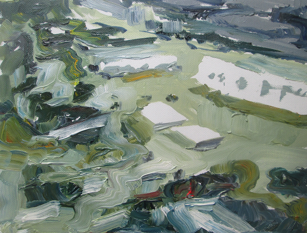 Stéphane Olivier - Painting - Green Flood