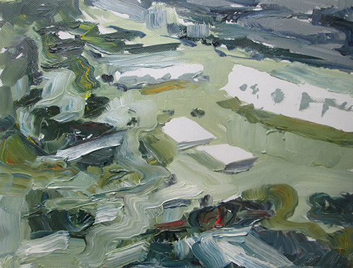 Stéphane Olivier - Painting - Green Flood