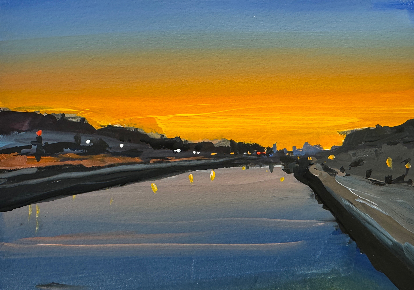St&eacute;phane Olivier - Painting - L'Escaut, Tournai