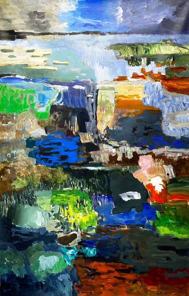 Stéphane Olivier - Painting - Estuaire